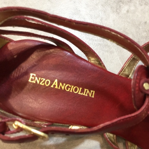 Enzo Angiolini Red Gladiator Sandal - Picture 8 of 8